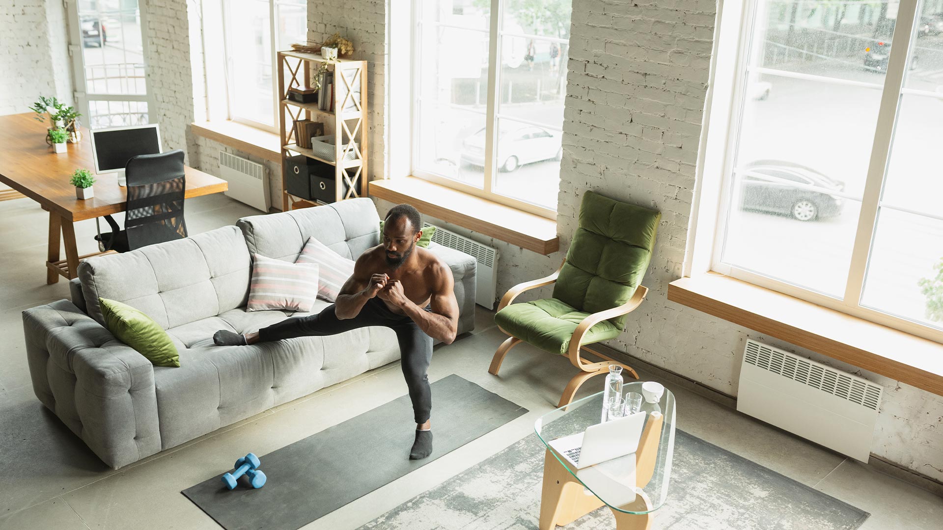 Use Your Couch, Door Frame, and Floor to Build Strength